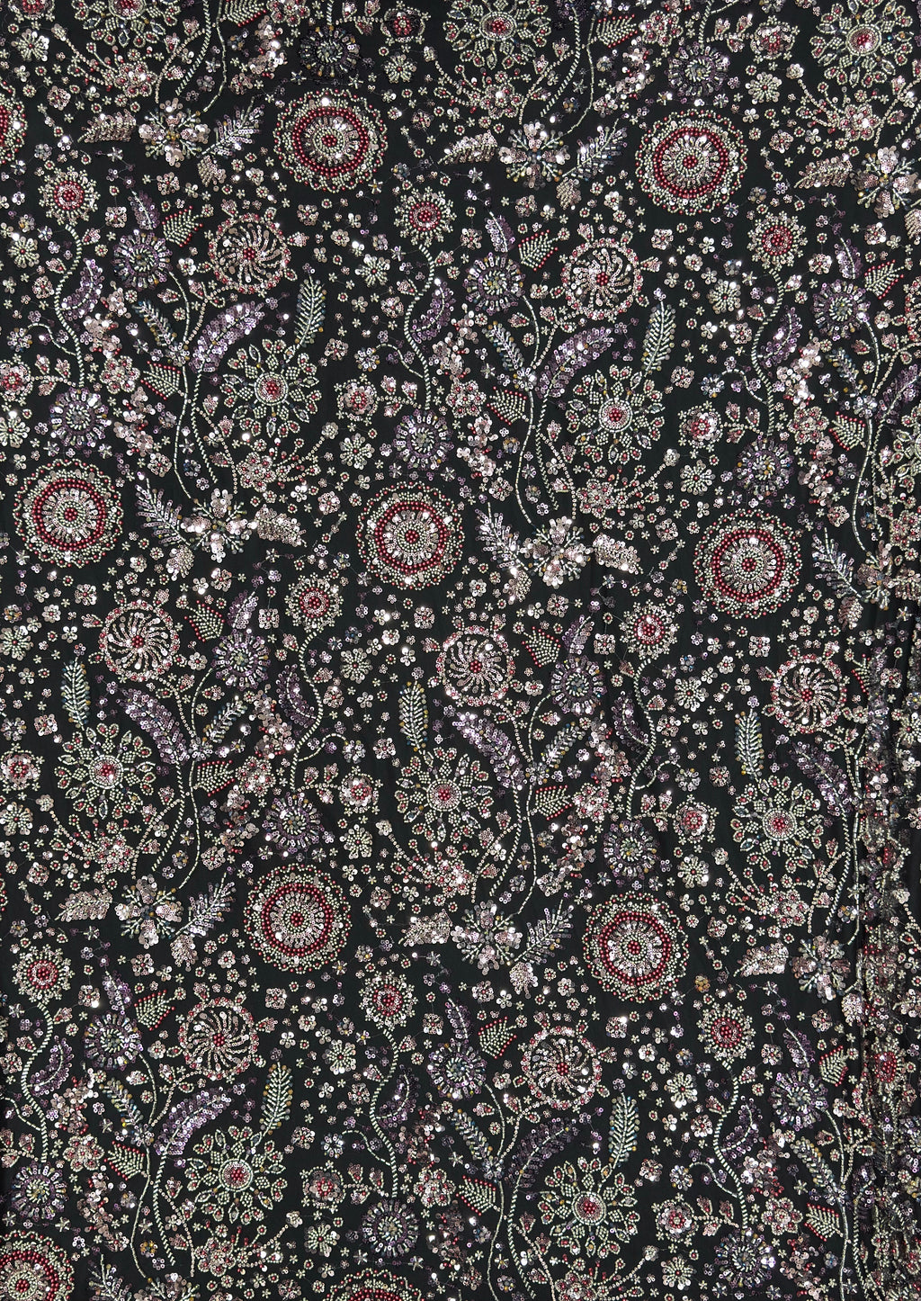 NOIR JEWEL GARDEN BLACK BEADSWORK FABRIC