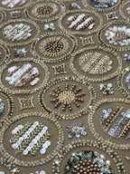 IMPERIAL DUSK GOLD NET BEADSWORK FABRIC
