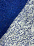 OCEAN RIPPLE NET BEADSWORK FABRIC ROYAL BLUE