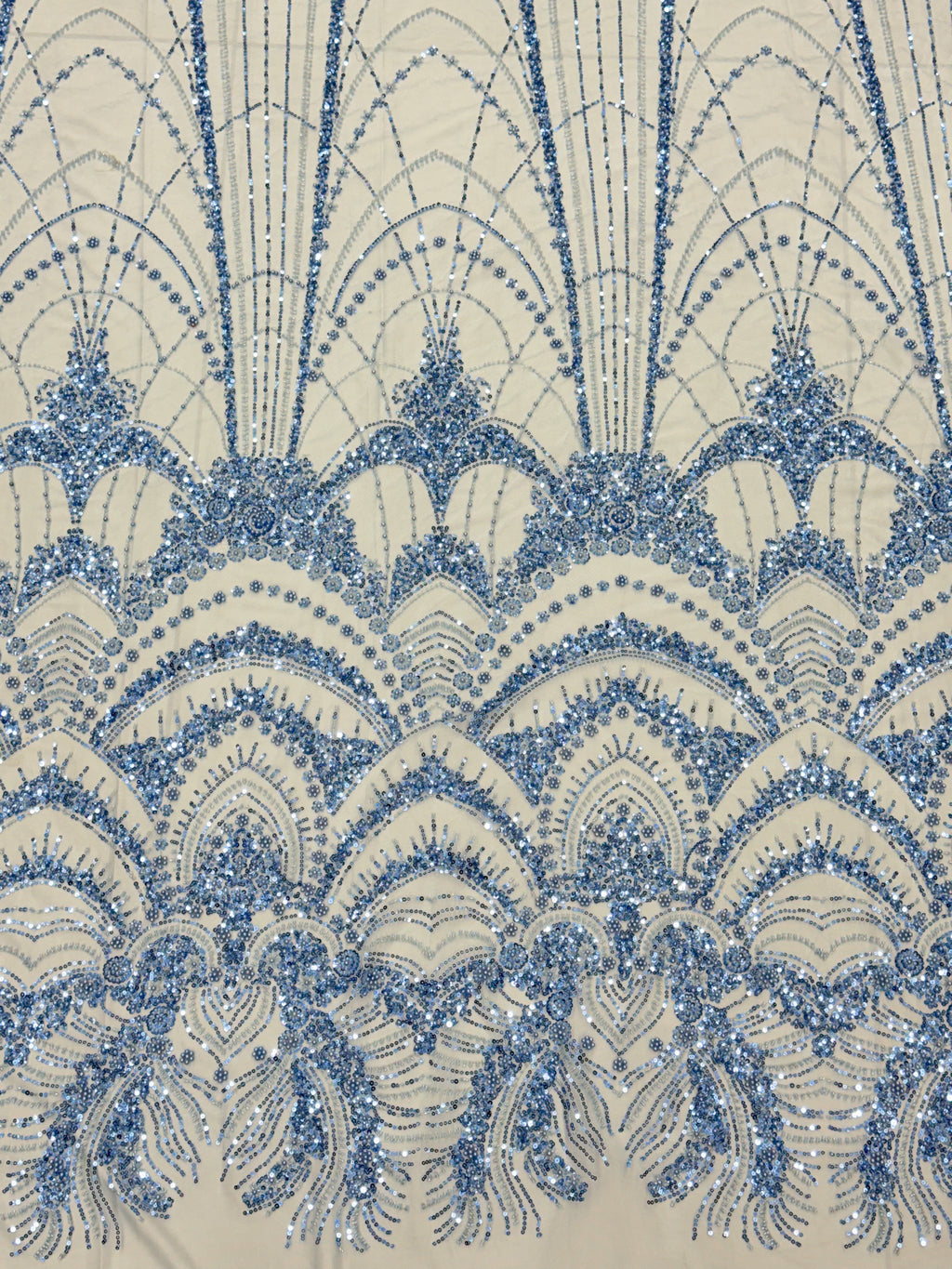 SKYLINE SERENITY NET BEADSWORK FABRIC BLUE