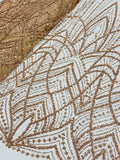STARLIGHT CATHEDRAL NET BEADSWORK FABRIC GOLD