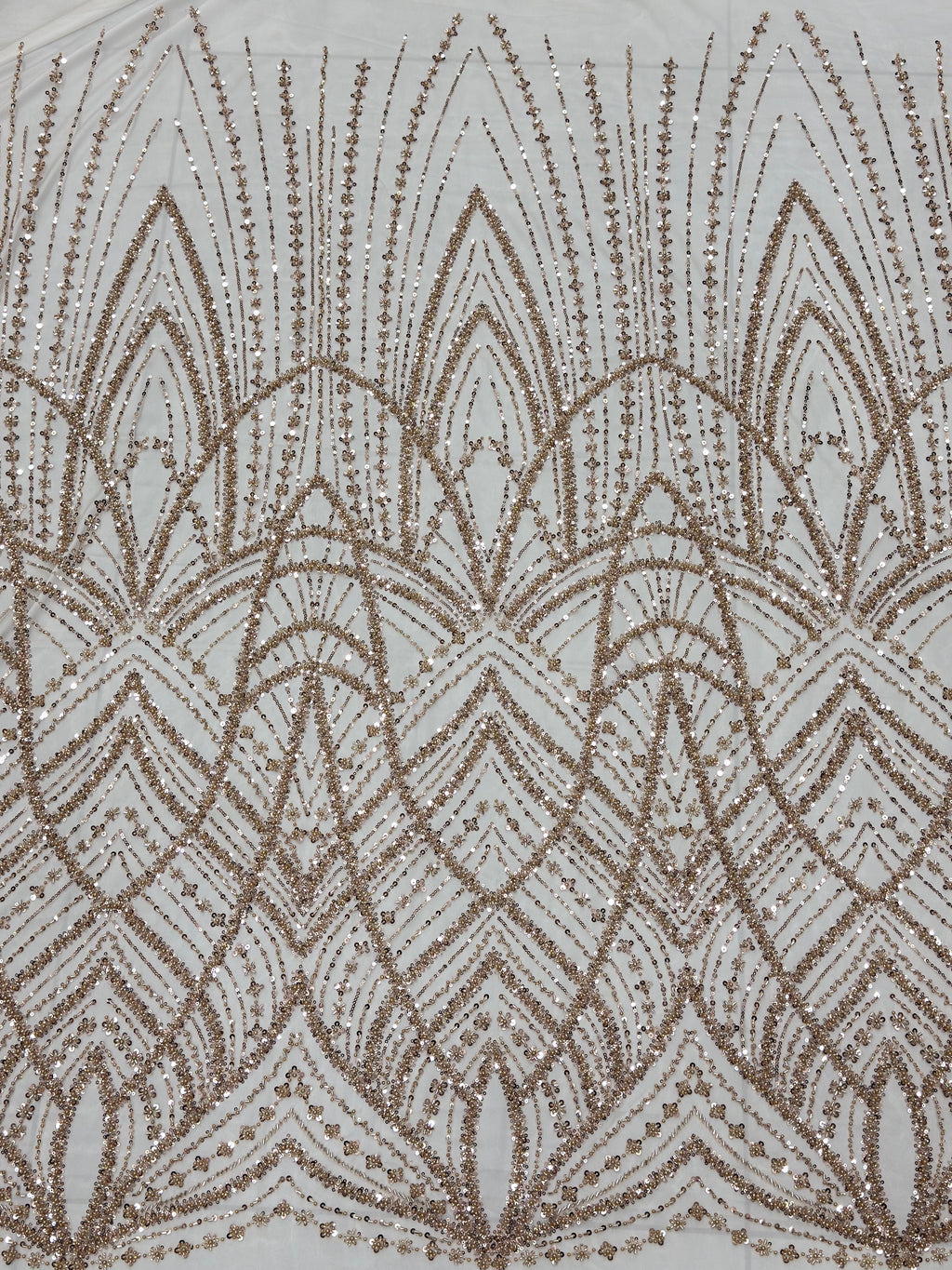 STARLIGHT CATHEDRAL NET BEADSWORK FABRIC GOLD