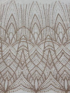 STARLIGHT CATHEDRAL NET BEADSWORK FABRIC GOLD
