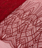 STARLIGHT CATHEDRAL NET BEADSWORK FABRIC RED