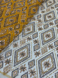 MARIGOLD PRISM NET BEADSWORK FABRIC MUSTARD