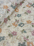 WHISPERING VINES TISSUE SILK FABRIC - DYEABLE