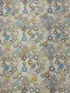 IMPERIAL FLORA TISSUE SILK FABRIC - DYEABLE