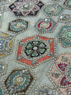 KALEIDOSCOPE BLOOM TISSUE SILK FABRIC - DYEABLE