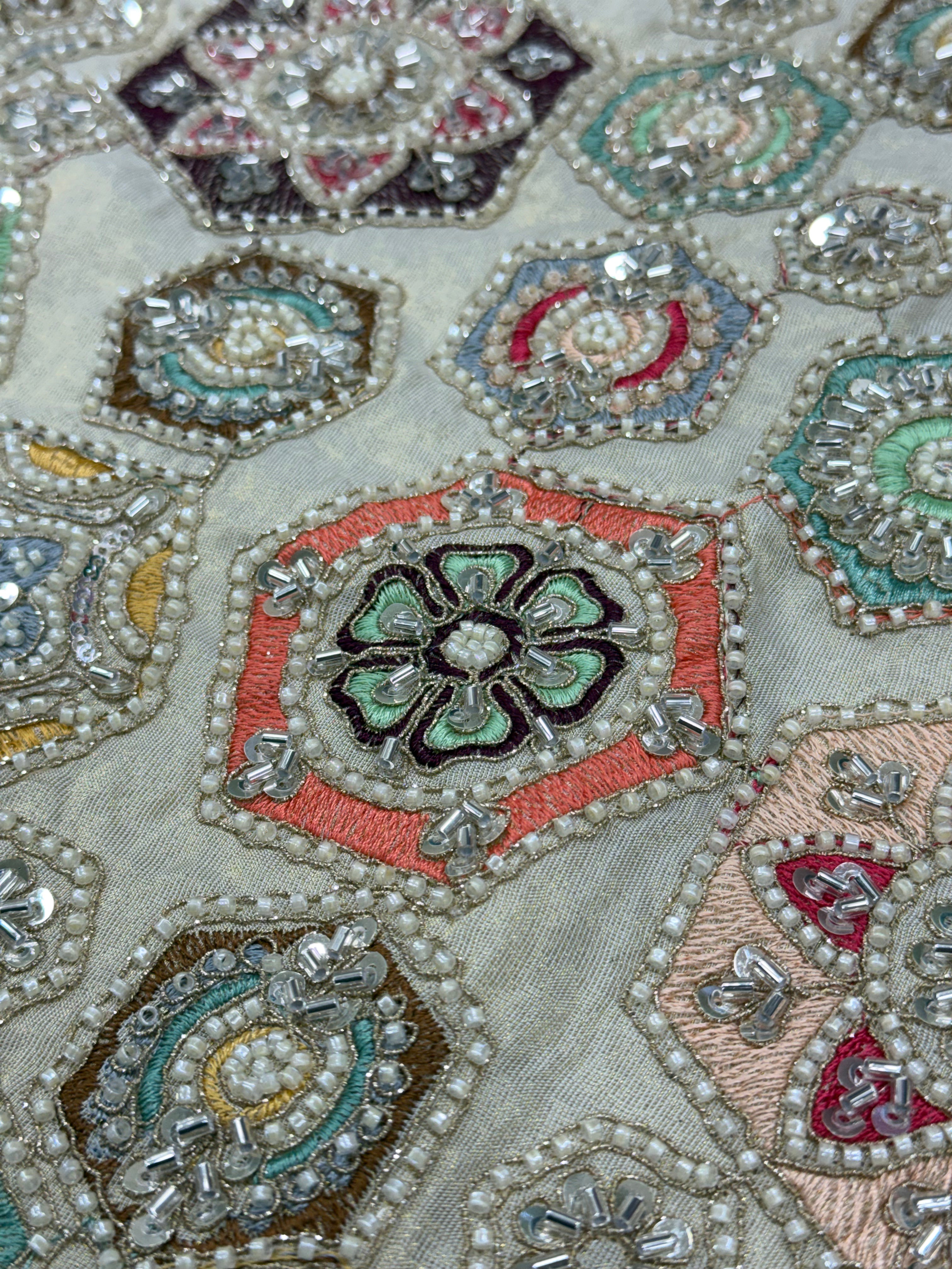 KALEIDOSCOPE BLOOM TISSUE SILK FABRIC - DYEABLE