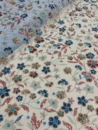 DEWDROP BLOOM NET BEADSWORK FABRIC