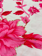 The Fuchsia Fantasy | Hand-Embellished Armani Satin