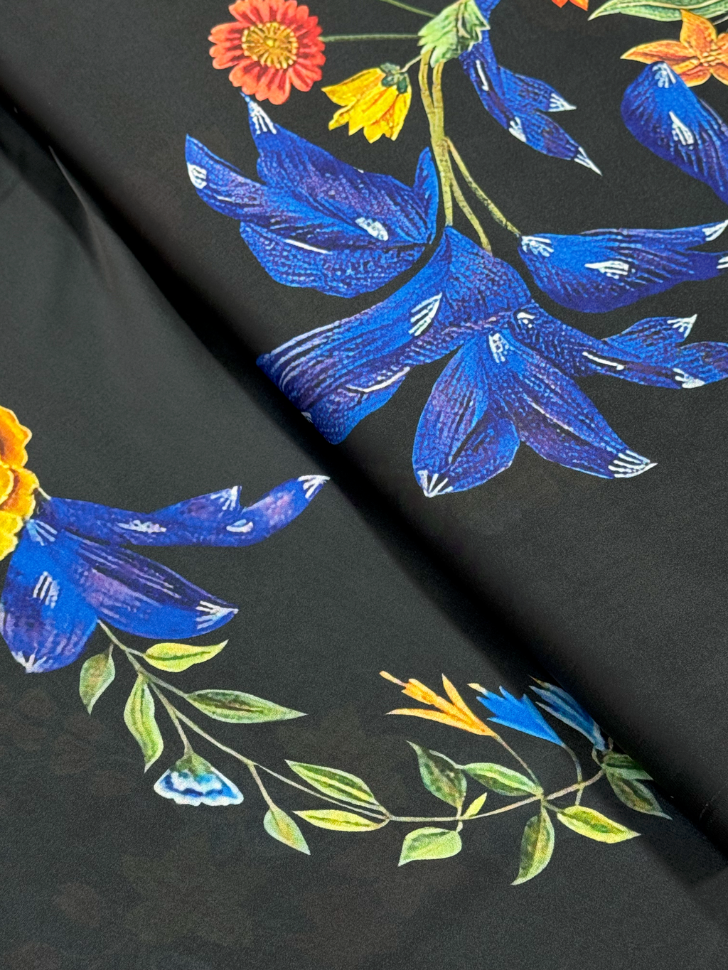 The Midnight Neon Bloom | Armani Satin