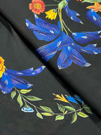 The Midnight Neon Bloom | Armani Satin