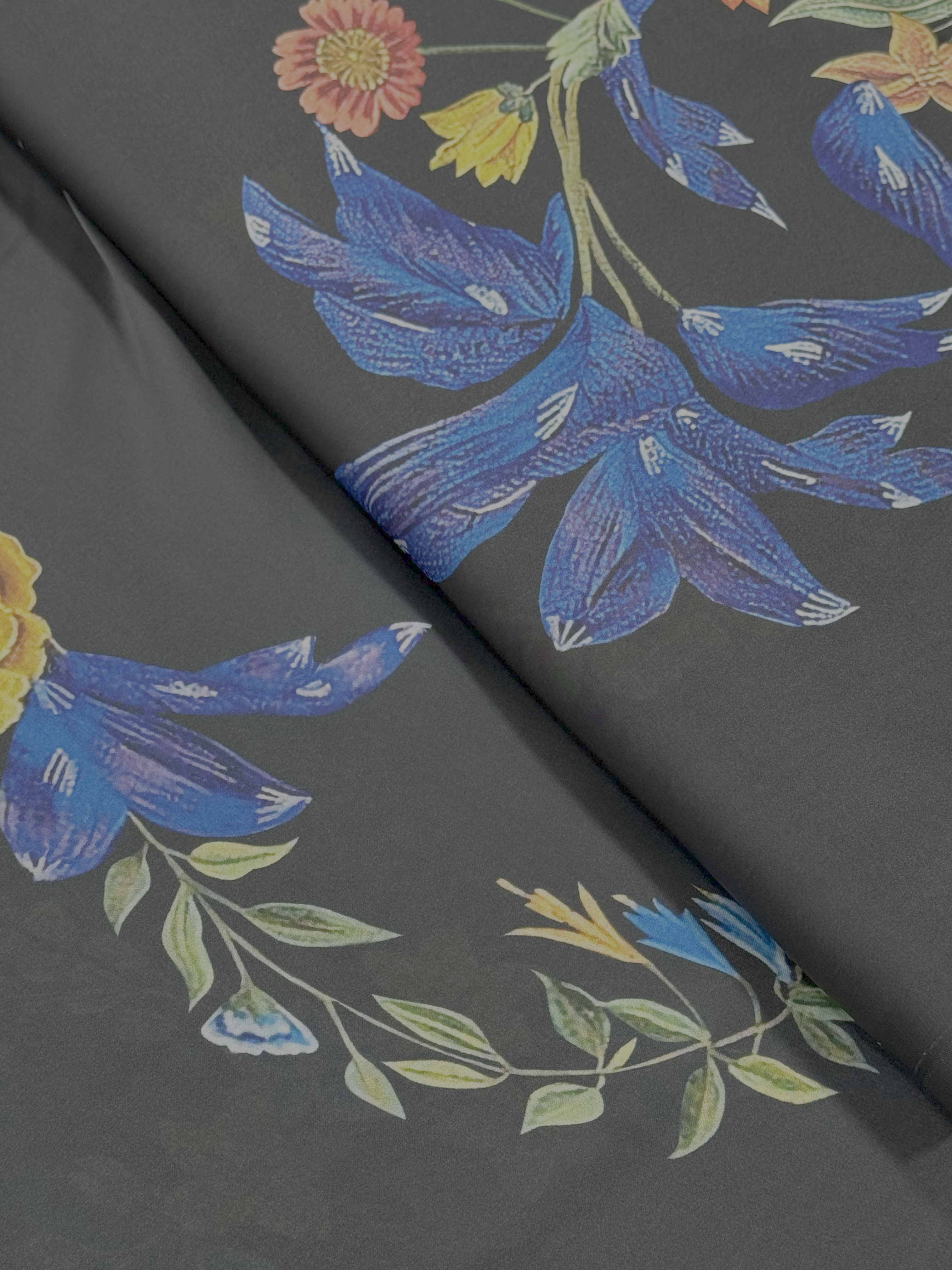 The Midnight Neon Bloom | Armani Satin