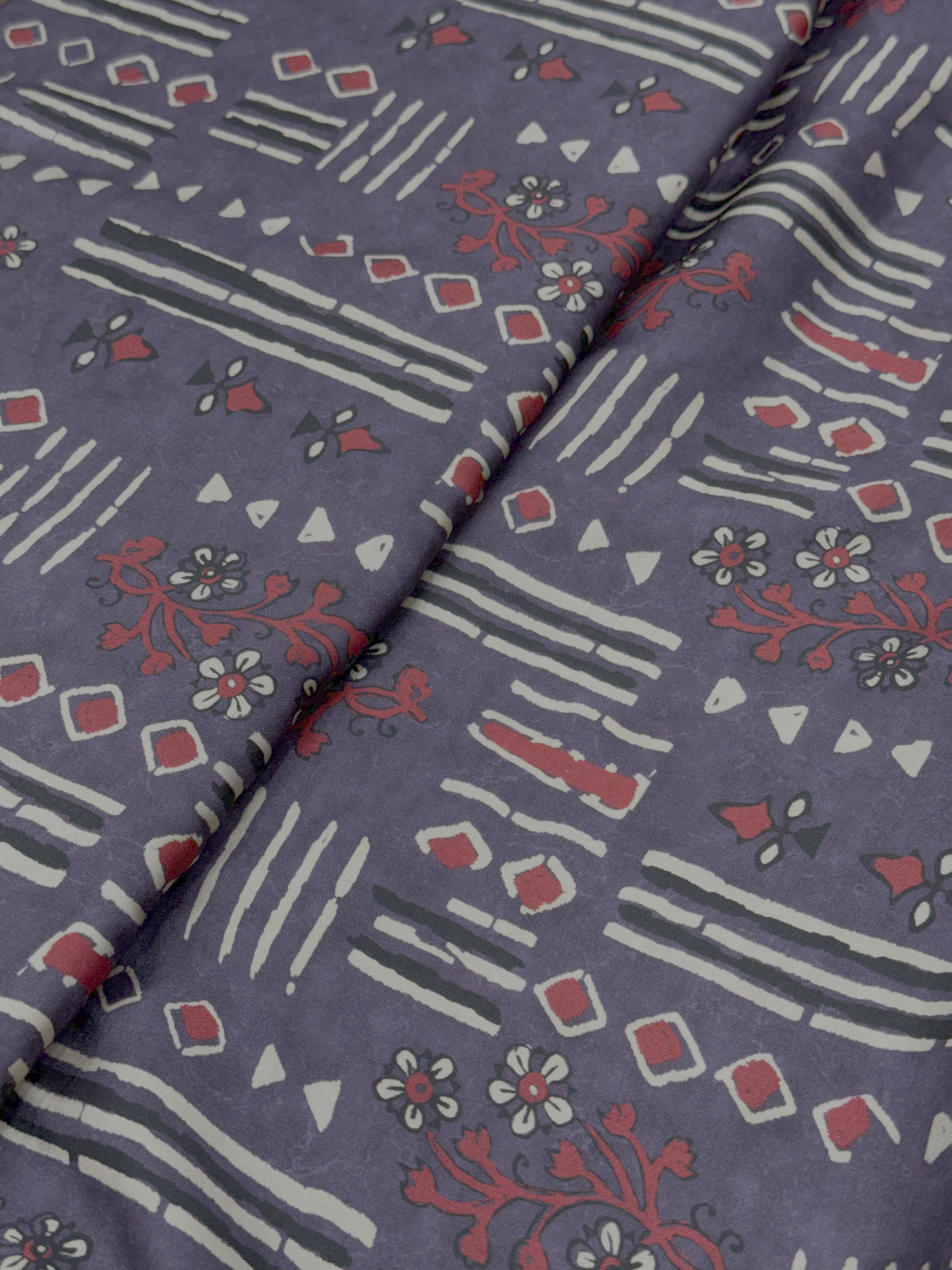 Berry Boho Batik | Modal Satin