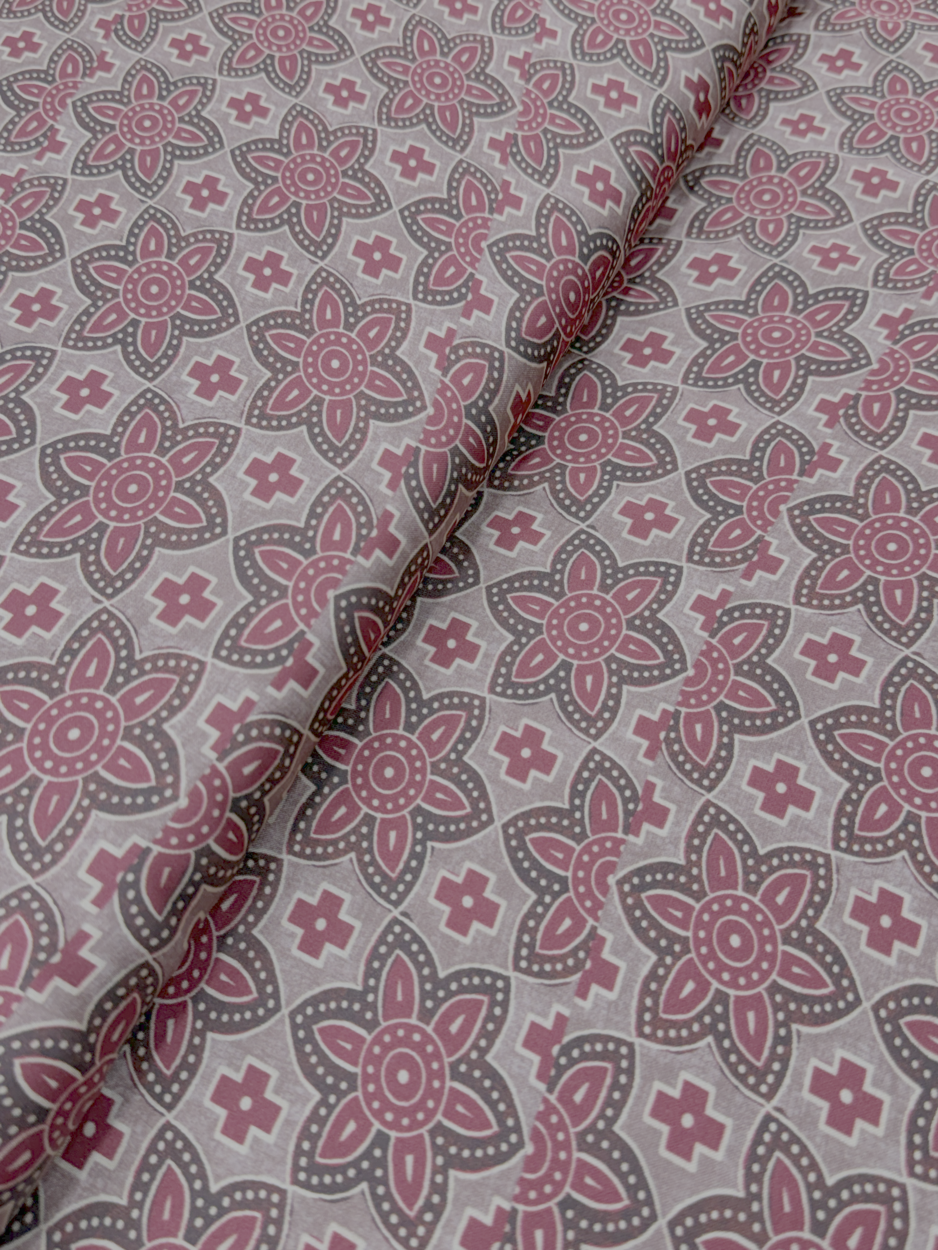 Plum Petal Mosaic | Modal Satin