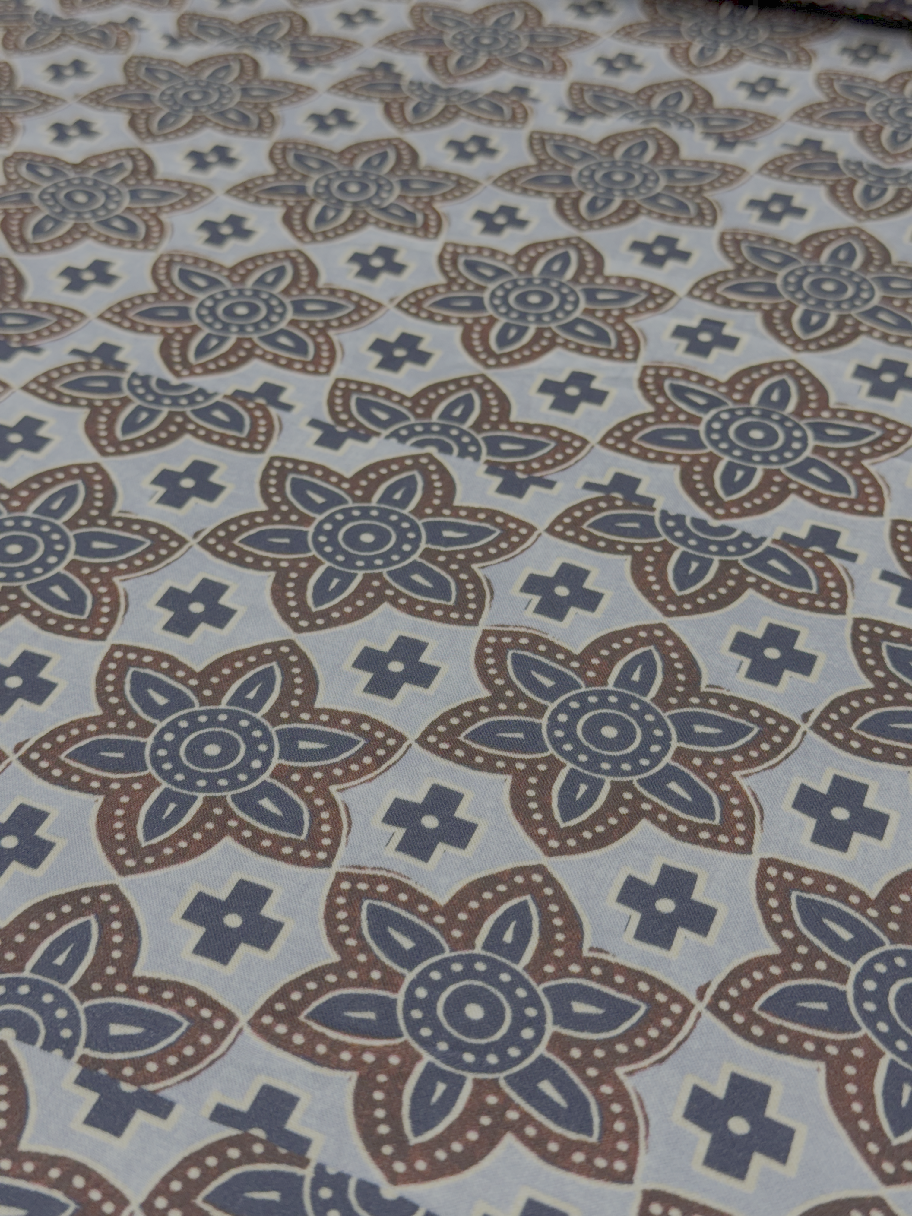 Espresso Bloom Mosaic | Modal Satin