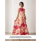 The Ruby Royale | Hand-Embellished Armani Satin