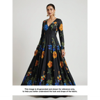 The Midnight Neon Bloom | Armani Satin