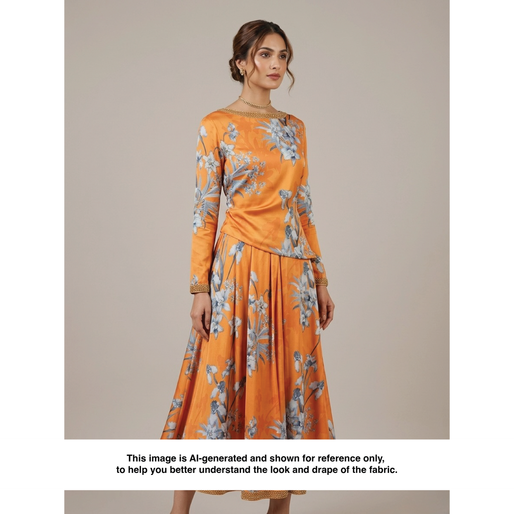 The Gilded Lily | Hand-Embellished Armani Satin