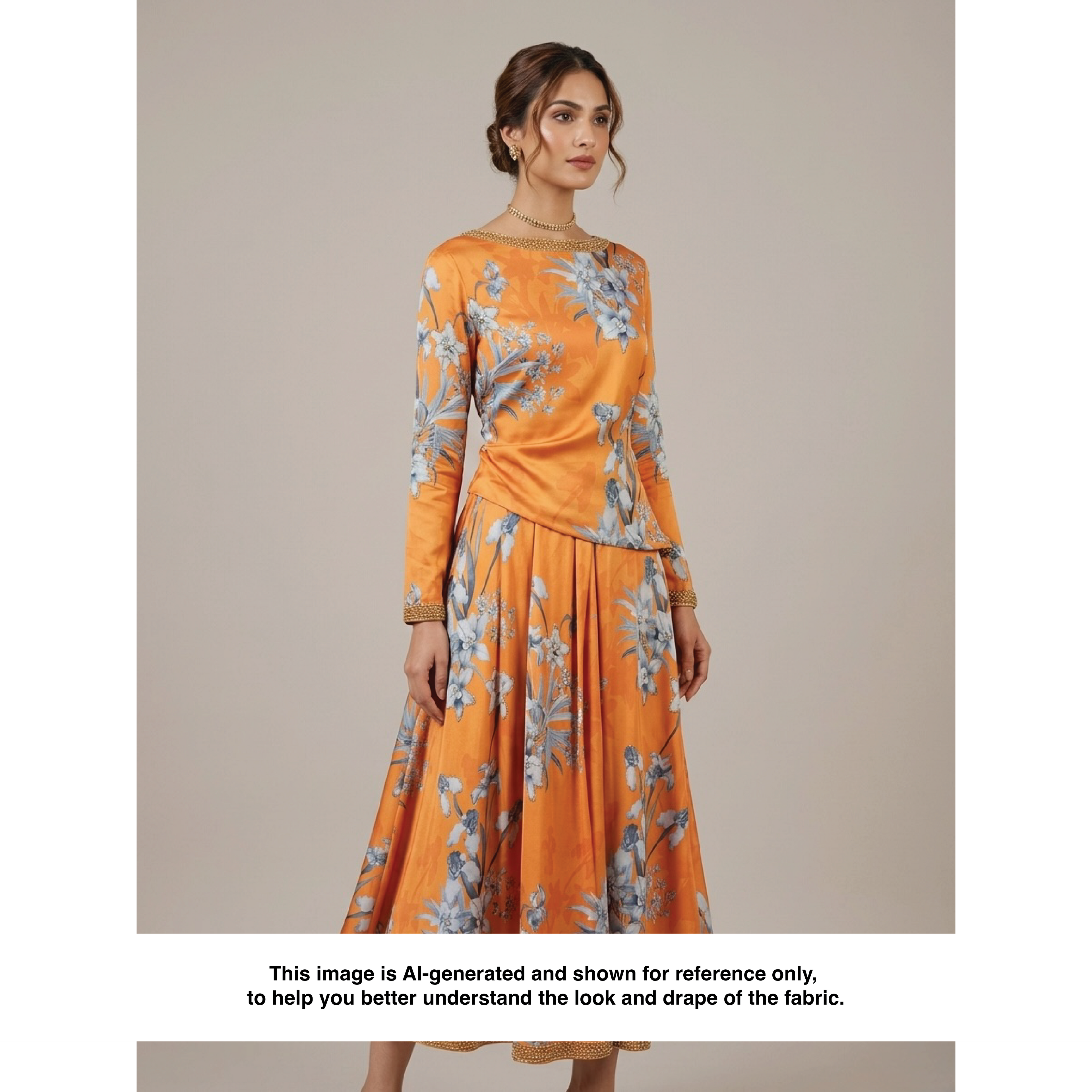 The Gilded Lily | Hand-Embellished Armani Satin