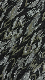MIDNIGHT ZEBRA BEADSWORK FABRIC BLACK