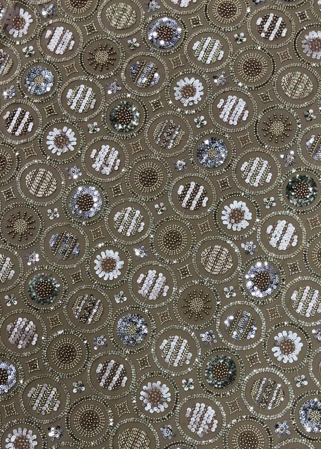 IMPERIAL DUSK GOLD NET BEADSWORK FABRIC