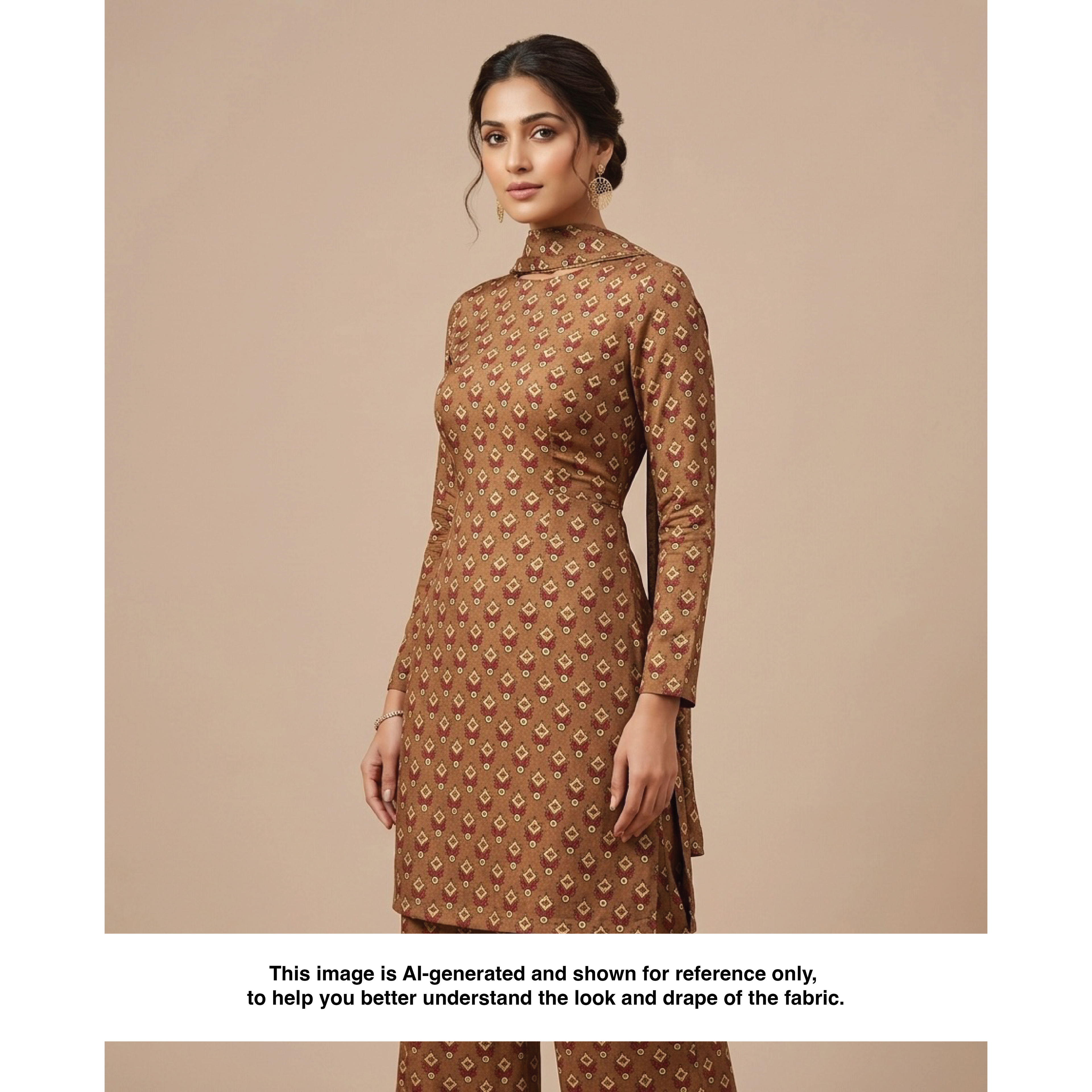 Earthen Petal Motif | Modal Satin