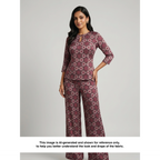 Plum Petal Mosaic | Modal Satin