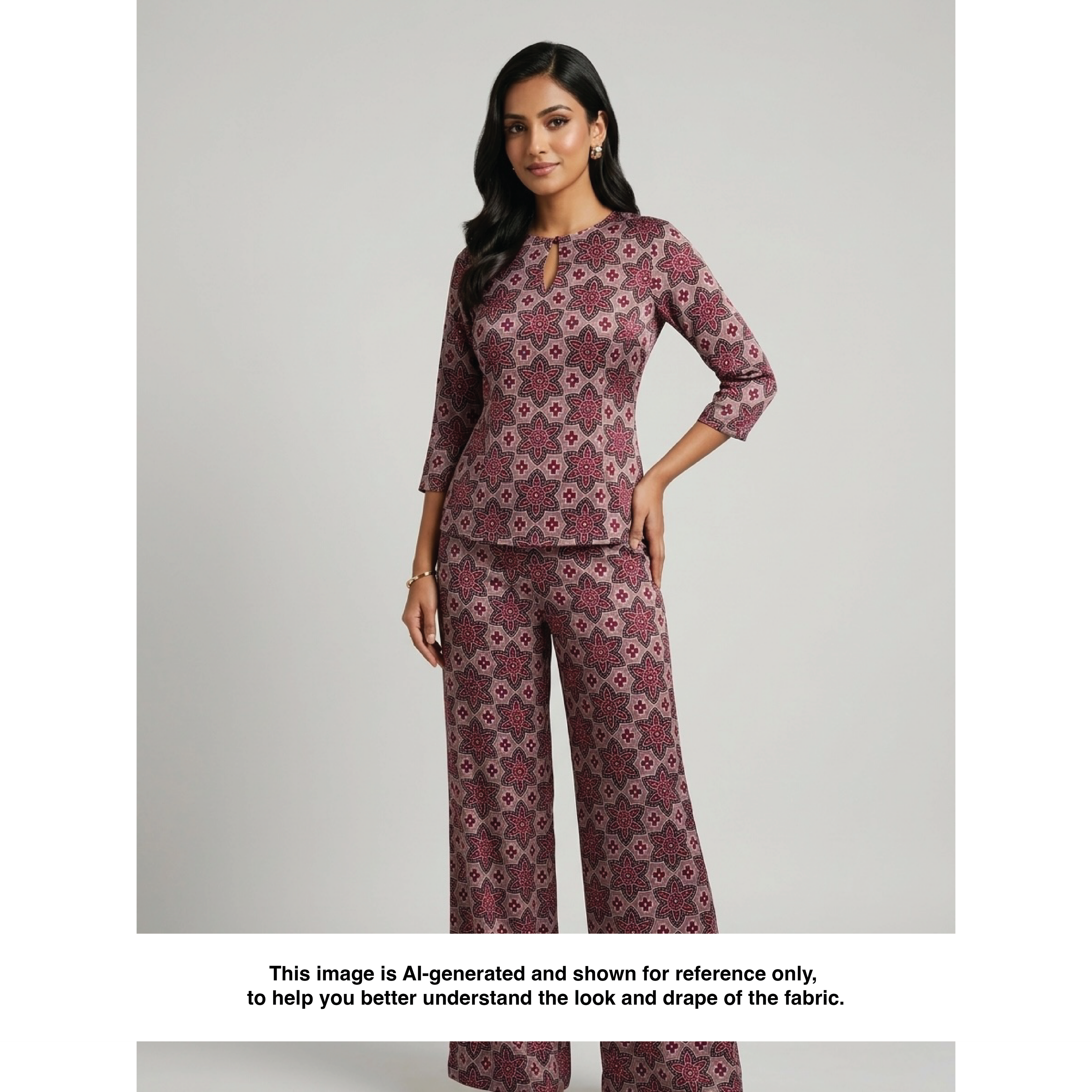Plum Petal Mosaic | Modal Satin